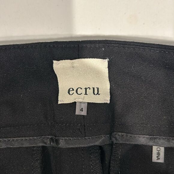 Ecru Black Pants/Trousers, Size 4 - Picture 6 of 9